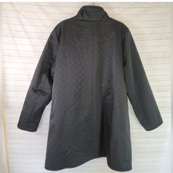 Eileen Fisher Quilted Long Jacket W/ Fleece Lining kk - Picture 16 of 16